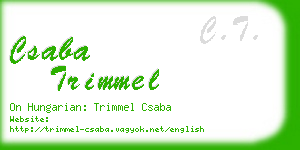 csaba trimmel business card